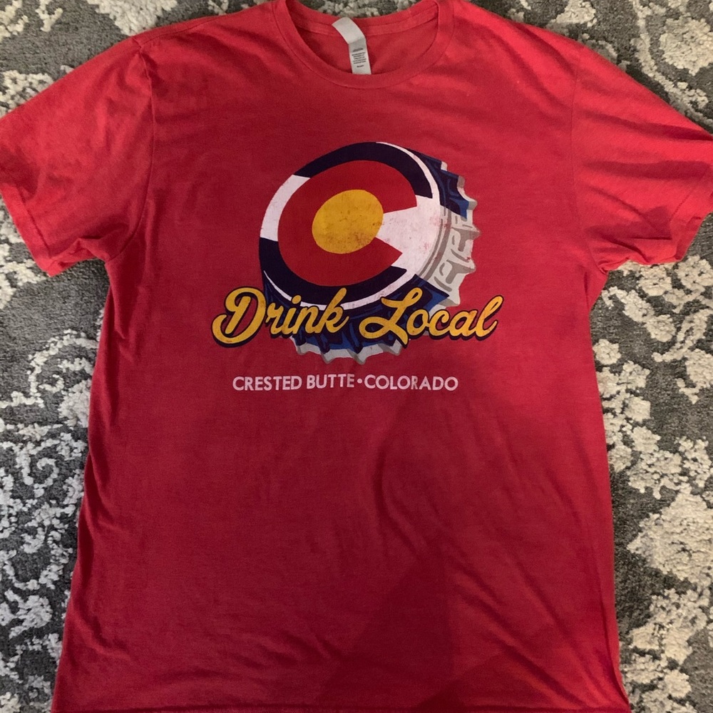 Drink local Colorado tee shirt